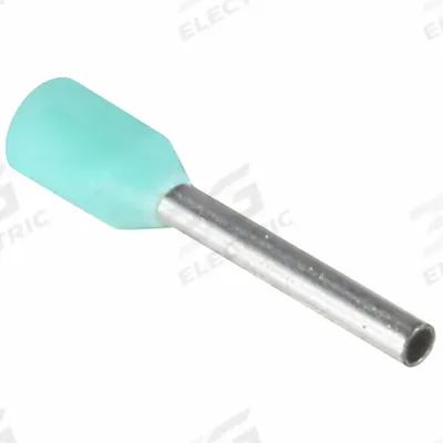 APPROVED VENDOR Wire Ferrule: 22 AWG Max Wire Size, Holds 1 Wire, Turquoise - Insulated Ferrules