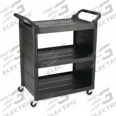 RUBBERMAID COMMERCIAL PRODUCTS Utility Cart: Enclosed, 150 lb Max Load Capacity - Open Plastic Carts