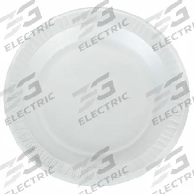 DART Disposable Foam Plate: White, Light-Wt, 10 1/4 in Disposable Plate Size - Foam Plates