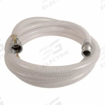 APPROVED VENDOR Suction and Discharge Hose: 4 in Hose Inside Dia., 50 psi, Clear/White - PVC Water Suction & Discharge Hose Assemblies with PVC Helix Reinforcement