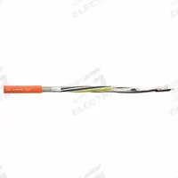 CHAINFLEX Servo Motor Cable: (4) 18 AWG (0.75)/Pr 20 AWG (0.5), Orange, PVC Jacket, 1,000 V Volt (MPN CF887-07050201). Key specifications — Conductor Grouping: (4) 18 AWG (0.75)/Pair 20 AWG; Includes Ground: Yes; Overall Length: Order by the Foot; Minimum Bend Radius Factor - Fixed: 8 x OD; Minimum Bend Radius Factor - Flexible: 12 x OD; Brand: CHAINFLEX.