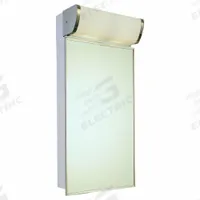 KETCHAM Medicine Cabinet: Rectangular, Glass, 33 5/8 in Overall Ht, 16 in Overall Wd, Wall (MPN 173-TL). Key specifications — Brand: KETCHAM; Frame Material: Stainless Steel; Frame Finish: Bright Annealed; Frame Color: Silver; Material: Glass; Lighted: Yes.