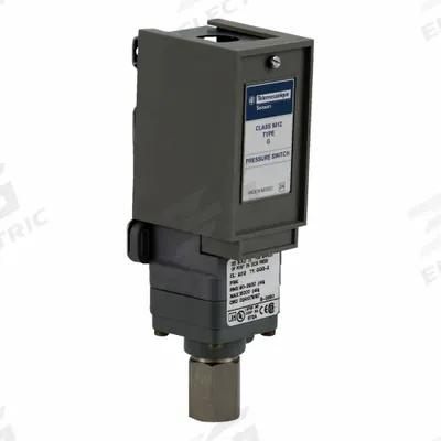 TELEMECANIQUE SENSORS Pressure Switch: 1 psi – 40 psi, 9012G Series - General Purpose Machine Tool Pressure Switches