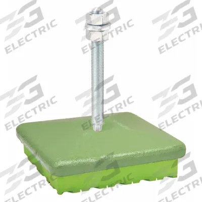 AIRLOC Vibration Isolator Pad: Buna-N, 2 in Lg, 2 in Wd, 7/8 in Ht - Low-Profile Vibration-Isolating Leveling Pads