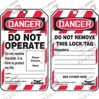 CONDOR Lockout Tag: Danger, Danger Do Not Operate, Plastic, Remarks, Write-On Surface, English, Tag (MPN 48RU13)