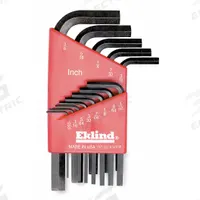 EKLIND Hex Key Set: 11 - 15 Pieces, Hex-L Short, L, SAE, Std End, Short, 13 Pieces, Holder, 2 Tips (MPN 10113). Key specifications — attr1205553: Not Tether Capable; attr1205554: EKLIND; attr1205568: Black Oxide; attr1293176: 11 - 15 Pieces.