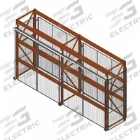 WIRECRAFTERS Enclosure Kit: 2 Bays, 108 in x 42 in x 96 in, 10 ga, Steel, Powder Coated, Gray (MPN RE9842SD2). Key specifications — Brand: WIRECRAFTERS; Material: Steel; Includes: (2) Sliding Doors; Includes Hardware: Yes; Finish: Powder Coated; Color: Gray.