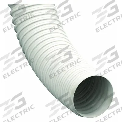 CONTINENTAL Industrial Ducting Hose: 4 in Hose Inside Dia., 100 ft Hose Lg - Light-Duty White PVC Duct Hoses for Dust with Plastic Helix