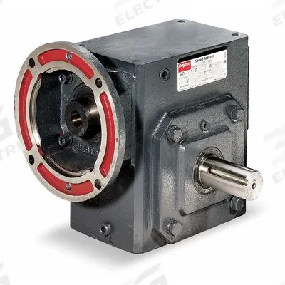 Dayton Speed Reducer: 20:1, 88 RPM, 0.5 hp Input Max, 280 in-lb Output Max, Keyed - Direct-Drive Right-Angle Speed Reducers