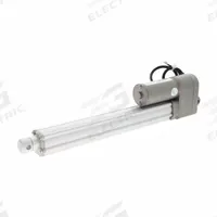 DUFF-NORTON Linear Actuator: LT, 112 lbf Rated Load, 7.9 in Stroke, 24V DC, IP66 (MPN LT100-2-200P). Key specifications — Nut Material: Plastic; Position Feedback Option: Potentiometer.