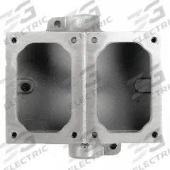 APPLETON ELECTRIC Mounting Body: 2 Gangs, Aluminum, 1 in Hub Size, Feed Through, 7 in Overall Ht (MPN EDSC372-SA). Key specifications — Brand: APPLETON ELECTRIC; Hub Type: Feed Through.