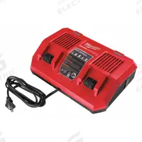 MILWAUKEE Battery Charger: Multi-Port Charging, For 18V DC, 5 Ah Charged in 1-Hour, 120V AC (MPN 48-59-1802). Key specifications — attr1255775: Rapid; attr1255810: 18V DC; attr1255811: (2) 18V; attr1255812: 120V AC.