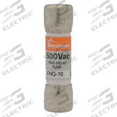 BUSSMANN Fuse: FNQ Series, Midget, Time-Delay, 2.5 A, 500 V AC, 13/32 in x 1 1/2 in, Non-Indicating (MPN FNQ-2-1/2). Key specifications — Series: FNQ; Brand: BUSSMANN.