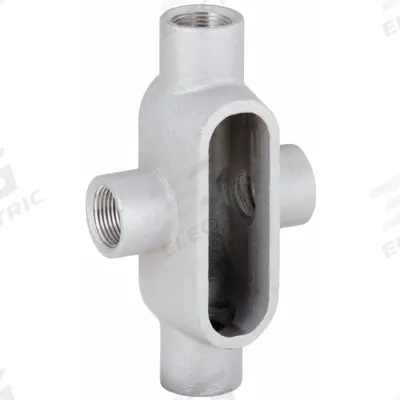 HUBBELL KILLARK Conduit Outlet Body: Aluminum, 1/2 in Trade Size, X Body, 4 cu in Body Capacity - X - Cross Type