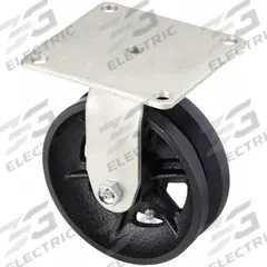 APPROVED VENDOR Plate Caster: Rigid, Iron, 6 in Wheel Dia, 2 in Wheel Wd, 7 1/2 in Mounting Ht (MPN 1NWB5). Key specifications — attr1100373: APPROVED VENDOR.