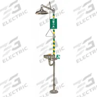 HAWS Shower with Eyewash: Floor Mnt, Uncovered, Stainless Steel Bowl, Stainless Steel Pipe (MPN 8330). Key specifications — Brand: HAWS.