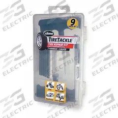 SLIME Tire Repair Kit: Tire Repair Kit, Large Tires, 9 Pieces (MPN 20133). Key specifications — Product Type: Tire Repair Kit; Compatible Tire Type: Large Tires; Brand: SLIME; Includes: (6) 7-Ply 4 in Long Tire Plug Strings.