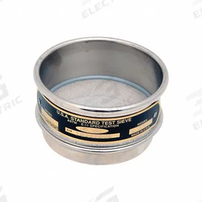 COLE-PARMER Standard Stainless Steel Cloth Test Sieve: Stainless Steel, 3 in Outside Dia - Standard Stainless Steel Cloth Test Sieves