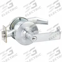 SCHLAGE Door Lockset: Classroom Lever Locksets, Chrome, ADA Compliant (MPN ND70PD RHO 626). Key specifications — Ligature Resistance: Not Ligature-Resistant; Brand: SCHLAGE; Lockset Function ANSI Code: F84; Visual Indicator Message: No Message; Lockset Style: ND Rhodes; ADA Compliant: Yes; Finish: Satin Chromium-Plated : Cast Zinc.