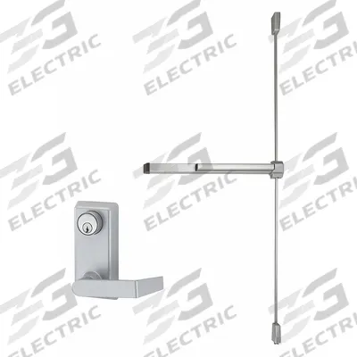 VON DUPRIN Surface Vertical Rod: 3 ft Max Door Wd - Surface Vertical Rod Push Bars