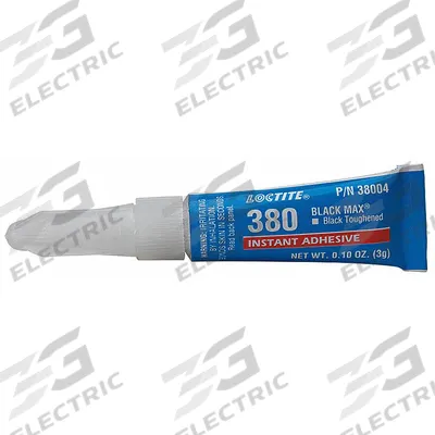 LOCTITE Instant Adhesive: 380, Rubber, 0.1 fl oz, Tube, Black, Thin Liquid - Instant Adhesives for Rubber & Leather