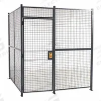RAPIDWIRE Welded Partition Cage: 10 ft W x 10 ft D 8 ft H, Gray, 3 Sides, Powder-Coated (MPN 810103W). Key specifications — attr1283235: Yes; attr1283272: RAPIDWIRE; attr1283267: Welded; attr1283268: Complete Wire Security Cages; attr1283246: Keyed Different Cylinder; attr1283240: In; attr1283243: Yes; attr1283254: No.