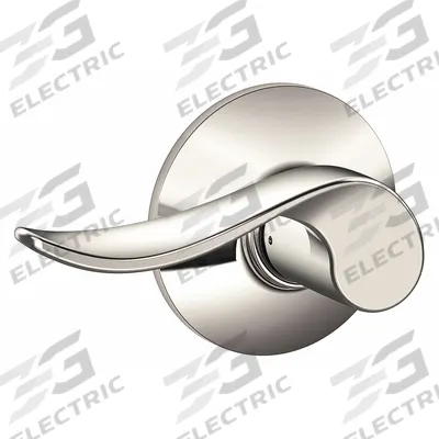 SCHLAGE RESIDENTIAL Door Lockset: Passage Lever Locksets, Nickel