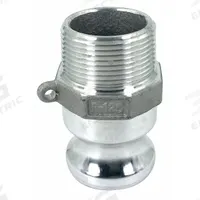 Cam and Groove Adapter: 1 1/4 in Coupling Size, 1 1/4 in Hose Fitting Size, 2 31/32 in Overall Lg (MPN PLE33). Key specifications — Thread Size: 1-1/4 in-11-1/2; Fitting Type: MNPT; Brand: APPROVED VENDOR.