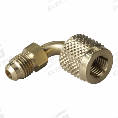 YELLOW JACKET Quick Coupler: 8 1/4 in Lg, 90° Angle - Manifold Hose Adapters, Couplers & Unions