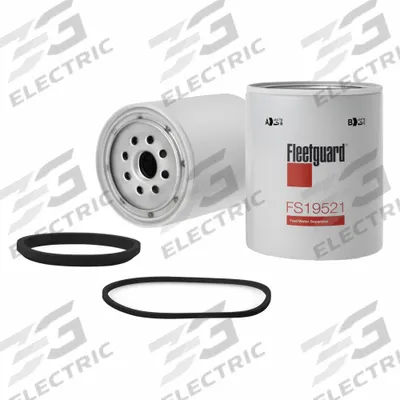 FLEETGUARD Automotive Fuel Filter: 14 in Overall Lg, 4 3/8 in Outside Dia, Diesel Fuel - Spin-On Fuel/Water Separators