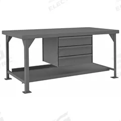 DURHAM MFG Workbench: Fixed Ht, Steel, 72 in x 36 in, 12,000 lb Overall Load Capacity, Gray (MPN HDWB36723DR95). Key specifications — Brand: DURHAM MFG.