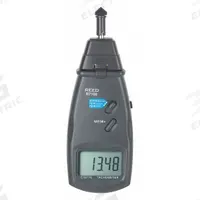 REED INSTRUMENTS Laser Tachometer: +/-0.05% of Reading +1 Digit RPM Accuracy, 0.1 RPM, LCD (MPN R7100). Key specifications — Includes: Wheel Adapter; Brand: REED INSTRUMENTS; Digital Display Screen Type: LCD; RPM Accuracy: +/-0.05% of Reading +1 Digit; RPM Resolution: 0.1 RPM; Calibration Certificate: Not Included.