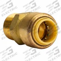 APPROVED VENDOR Adapter: 3/8 in OD x 3/8 in Pipe Size, Push-to-Connect x MNPT, Brass (MPN LF802MR). Key specifications — Brand: APPROVED VENDOR.