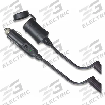 ROADPRO Cigarette Lighter Adapter: Power Splitter, 1 Connections, 10 ft Cord Lg - 12V Auxiliary Splitters & Power Extenders