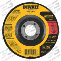 DEWALT Depressed Center Cut-Off Wheel: Type 27, 4 1/2" x 0.04" x 7/8", Aluminum Oxide, 60 Grit, A60T (MPN DWA8424F). Key specifications — Series: A60T; Brand: DEWALT.