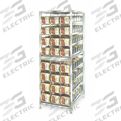 LAKESIDE Can Rack: Full Size, 8 Shelves, 192 Cans Held, Stationary - Stationary Can Racks