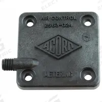 ACORN Cover Plate: Flood-Trol®, Noryl, 2 3/8 in Overall Wd, 2 in Overall Ht, Black (MPN 2563-024-000). Key specifications — Color: Black; Compatible Series: Flood-Trol®; Includes: Air-Trol Valve Cover Plate--Delayed Acting; Product Type: Cover Plate; Brand: ACORN; Material: Noryl.