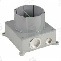 HUBBELL WIRING DEVICE-KELLEMS Floor Box: Round, 1 1/2 in/1 in For Conduit Sizes, 156 cu in Capacity (MPN S1CFB). Key specifications — Box Color: Gray; For Conduit Sizes: 1 in; Brand: HUBBELL WIRING DEVICE-KELLEMS; Includes Cover: Cover Included.