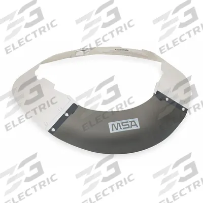 MSA Visor: White, Polycarbonate, Over-the-Hat with Wide Brim - Hard Hat Visors