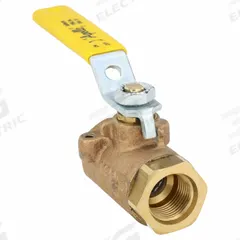 APOLLO Manual Two-Way Ball Valve: 1/2 in, Bronze, Straight, Female SAE x Female SAE, Full Port, PTFE (MPN 7790301). Key specifications — Brand: APOLLO; Handle: Lever.