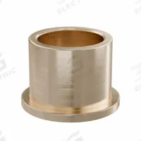 Flanged Sleeve Bearing: Bronze, SAE 841, 15 mm Bore, 19 mm OD, 16 mm Lg, -35°F to 300°F, 10 PK (MPN FFM1519-16B). Key specifications — System of Measurement: Metric; Material Grade: SAE 841; Flange Type: Flanged; Brand: OILITE.