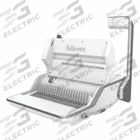 FELLOWES Binding Machine: Manual Bind, Manual Punch, Comb Binding Coil, Black/White (MPN 5603001). Key specifications — Color: Black/White; Features: Accuracy Edge Guide for Punch Alignment; Bind Method: Manual; Binding Coil Type: Comb; Brand: FELLOWES; Punch Method: Manual.