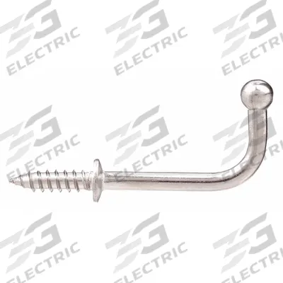 SUGATSUNE Cup Hook: Screw-In, 15 3/8 lb Wt Capacity, 1 Points per Hook, Silver - Screw-In Utility Hooks