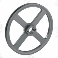 APPROVED VENDOR V-Belt Pulley: AK114, 1 Groove, 11.25 in OD, Bushed Bore, H/QT, Cast Iron (MPN AK114H). Key specifications — Pulley Industry Number: AK114; Pitch Diameter: 10.66 in (3L); For Belt Section (broad, with similar types): 4L, A, or AX.