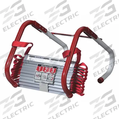 KIDDE Emergency Escape Ladder: 2 Stories, 13 ft Overall Lg - Fire Escape Ladders