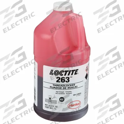 LOCTITE Primerless High-Strength Threadlocker: 263, Red, Oil Tolerant, 33.81 fl oz - Primerless High-Strength Threadlockers (Red)