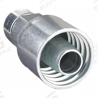 PARKER Hydraulic Crimp Fitting: Steel x Steel, Straight, -6 For Hose Dash Size, Male x Genderless (MPN 10143-4-6). Key specifications — Fitting Gender: Male x Genderless; Fitting Connection Type: NPTF x Crimp; Thread Size: 1/4"-18; For Hose Dash Size: -6; Brand: PARKER.