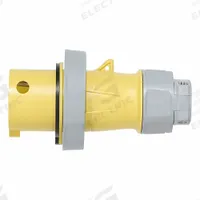 LEVITON Pin and Sleeve Plug: Yellow, 125V AC, Single Phase, 20 A, 2 Pole, 3 Wire, IEC Grounding (MPN 320P4WLEV). Key specifications — Brand: LEVITON.