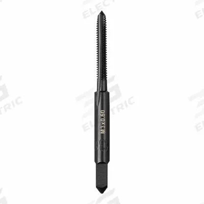 MILWAUKEE Straight Flute Tap: M3x0.6 Metric, 2B, 4 Flute, Plug Chamfer - General Purpose Hand Taps