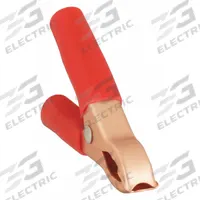 WESTWARD Battery Charging Clamp: Parrot, Clamp, 80 A Max Current, 12V/24V, Steel, 14 to 18 AWG, Red (MPN 23PC44). Key specifications — Jaw Type: Parrot; Connection Type: Clamp; Maximum Voltage: 12V; Contact Material: Steel; Gauge: 14 to 18 AWG; Insulation Material: Vinyl; Color: Red; Brand: WESTWARD.